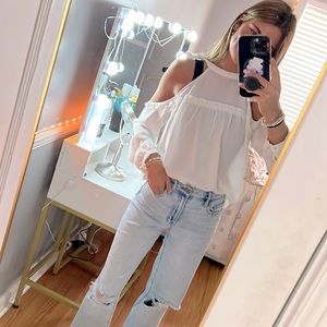 Black swan, white, long sleeve shirt